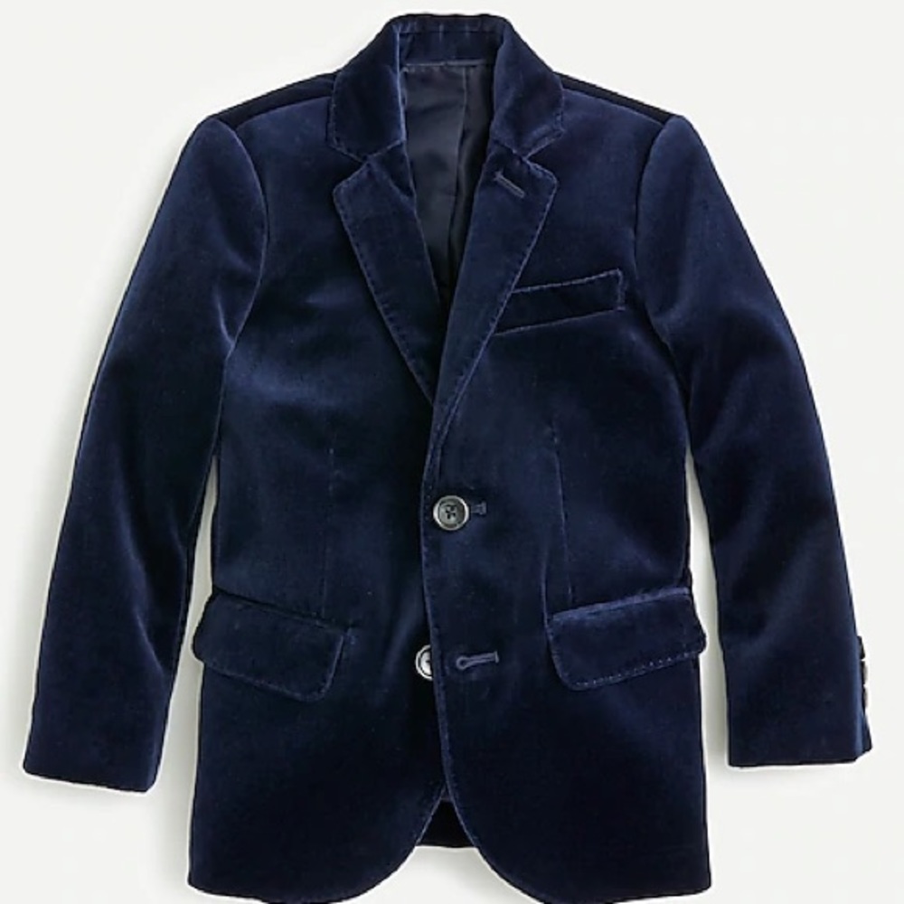 Boys Blue Velvet Ludlow Blazer Jacket Size 7 - Picture 4 of 12